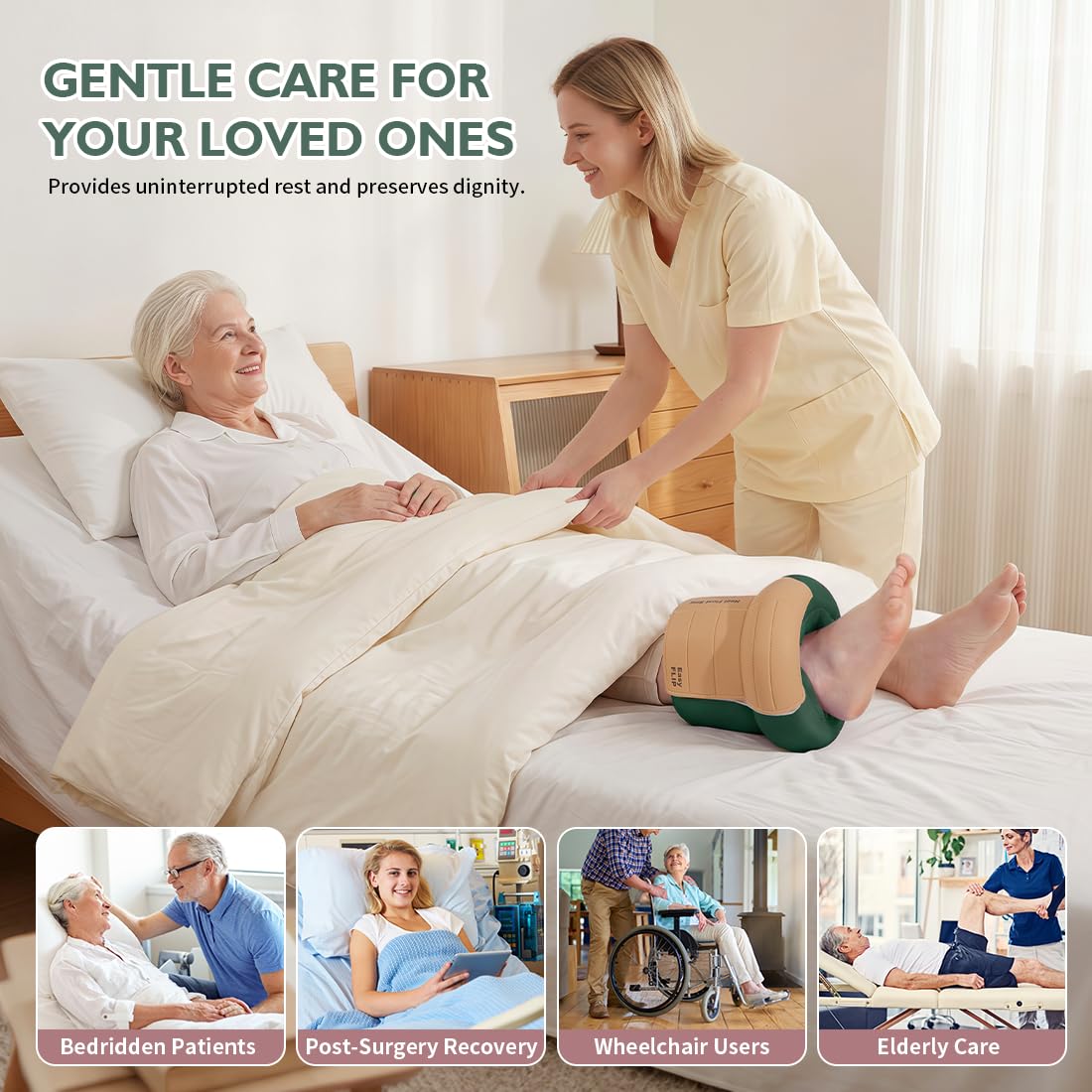 Protège-talon contre les points de pression, coussin de rehaussement de la cheville pour soulager les douleurs au talon et repose-pied, coussin de talon en mousse alvéolée pour personnes âgées