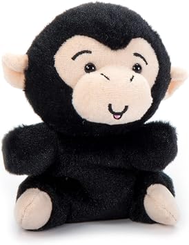 The Petting Zoo Chimp Stuffed Animal Plushie, Gifts for Kids, Nuggetz Wildlife Animals, Chimp Plush Toy, 6 inches