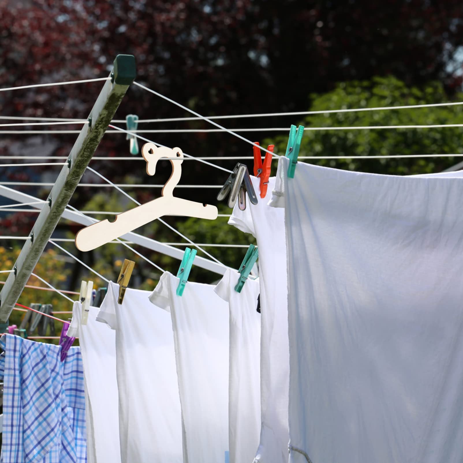 2pcs Coat Hanger Decorative Hangers Wooden Hanger Home Decor Props Baby Hanger Clothes Hanger DIY Hanger Toddler Hangers Hanger Ornament Hanger Pendants Baby Dress Holders