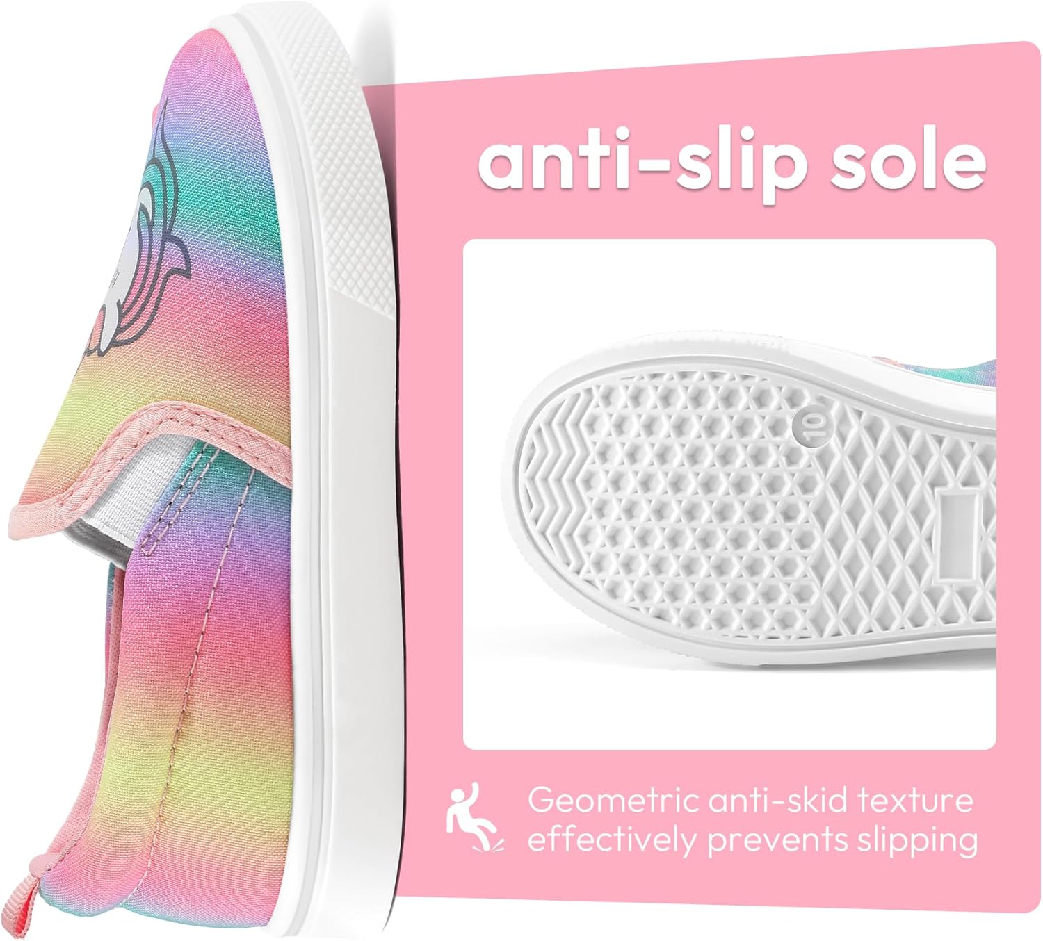 K KomForme Toddler Girls Boys Shoes Little Kids Slip on Canvas Sneakers for Running/Walking - Image 5