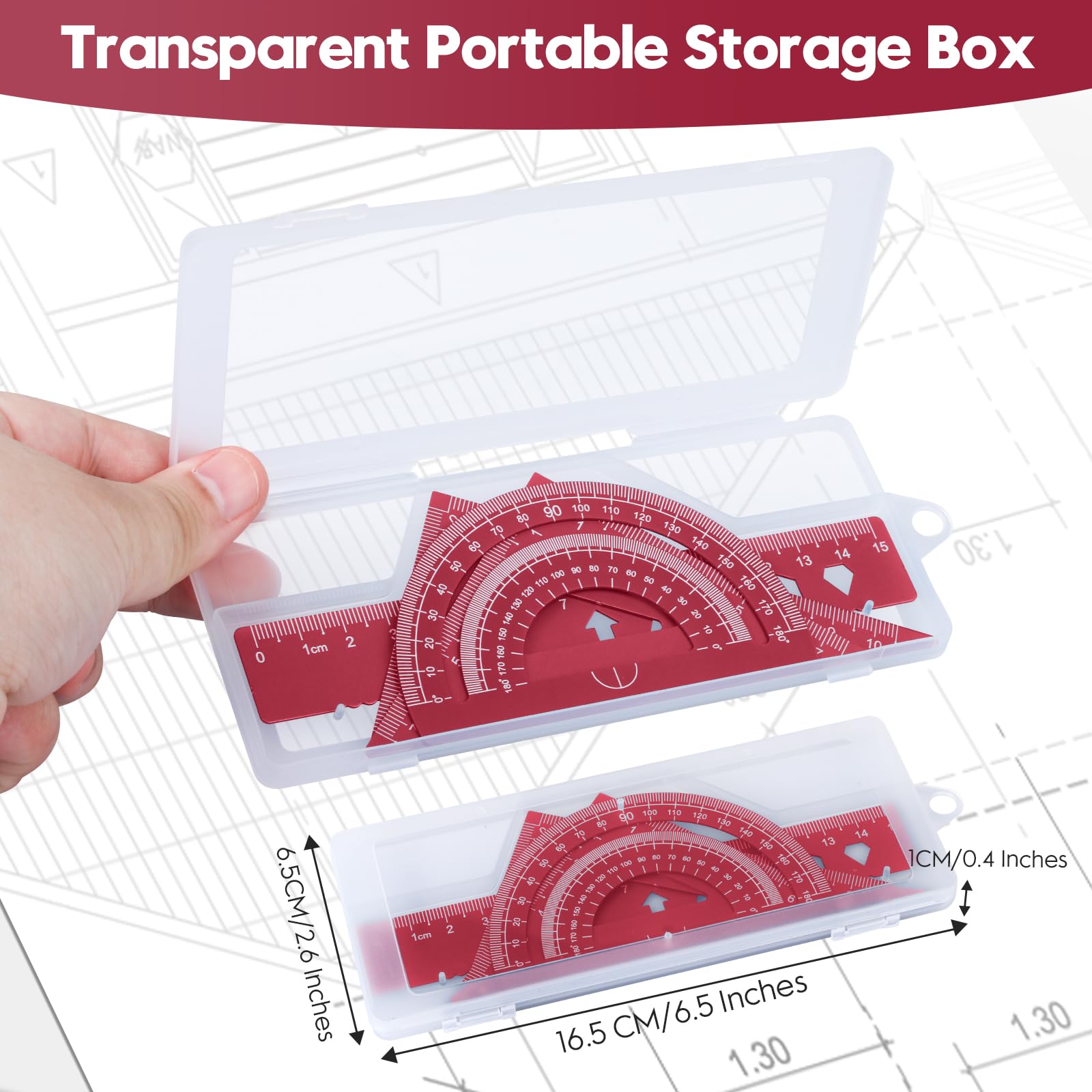 MSDADA Triangle Ruler Kit - Precision Measuring Tools -2
