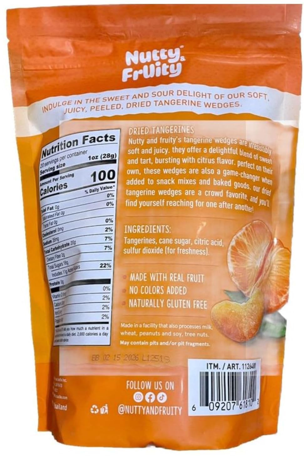 Nutty & Fruity Dried Tangerines 20oz
