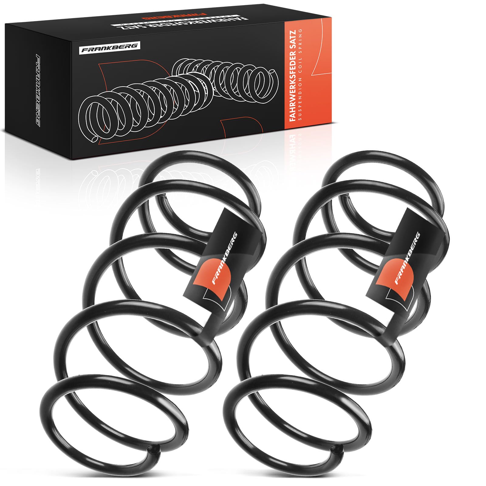 Frankberg 2 ressorts de suspension pour essieu avant 6Q0411105AG | Compatible avec: Ibiza III 6L1, R.o.o.m.s.t.e.r 5J7, R.o.o.m.s.t.e.r Praktik 5J