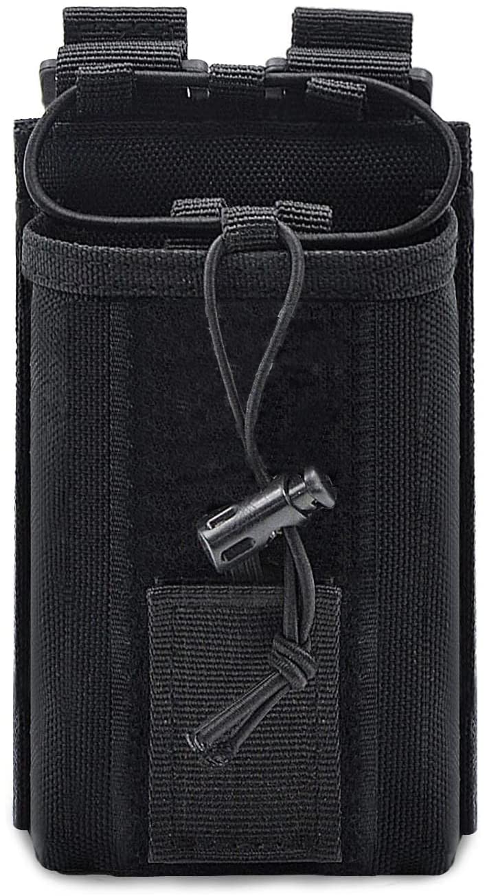 Molle Étui de Radio Tactique Porte Radio Housse, Sac pour Talkie-walkie, Support Radio Molle, Multifonctionnelle Talkie Walkie Pochette réglable pour Gilet, Support pour Talkie-walkie