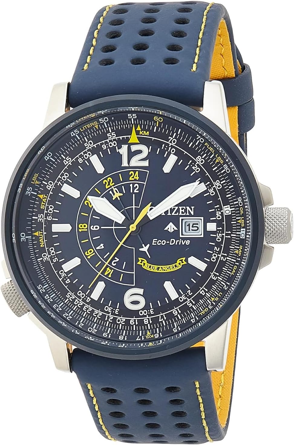 Citizen Men's Solar Powered Watch, Analog Display And Leather Strap - Bj7007-02L
