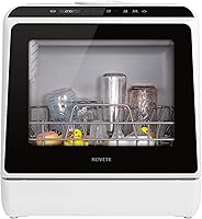 Vista 9 de NOVETE Lavavajillas portátiles de encimera, lavavajillas compactos con tanque de agua integrado de 5 L y manguera de entrada, 5 programas de lavado