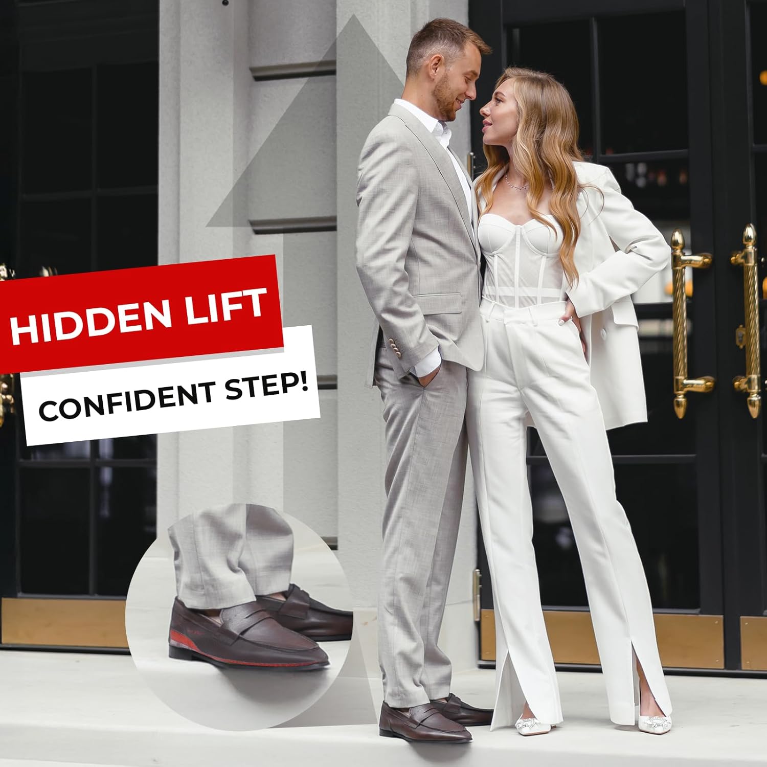 ERGOfoot Height Increase Insoles for Men, 4 Layers Adjustable Shoe Lifts Up to 3.54 Inches, Comfortable Height Boosting Insoles, Relieve Foot Pressure, Make You Taller All Day - Image 6