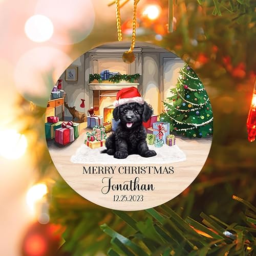 Miniatura 130 de Adorno personalizado para árbol de Navidad de perro Chow Chow, regalo único de Navidad negro para los amantes de los perros Adorno negro Chow Chow