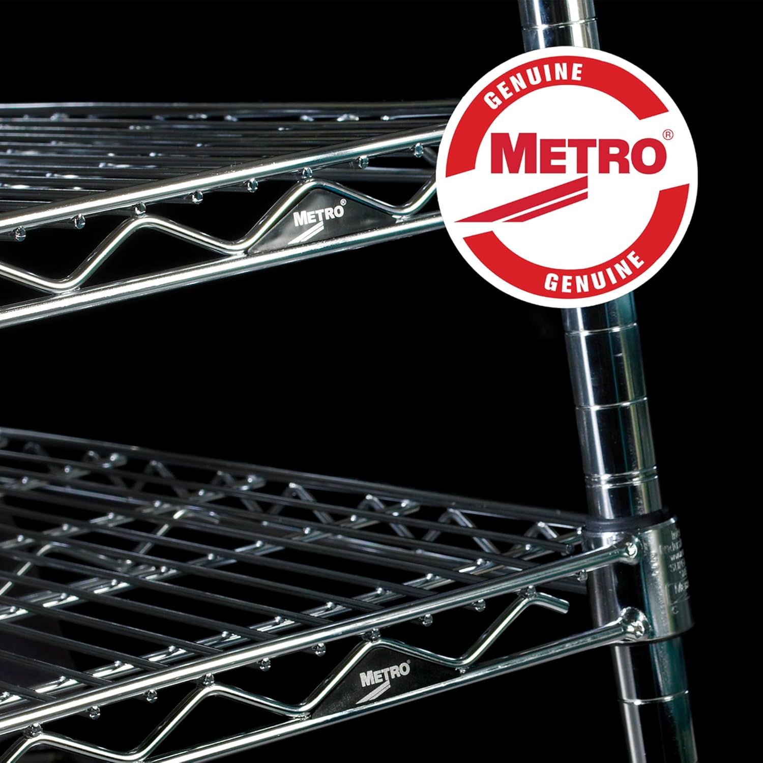 Metro Super Erecta 5-Shelf Takeout Station Shelving Unit - Includes 1 Stainless Steel Heated Warming Shelf, 4 Chrome Wire Shelves, 74” Chrome Posts - 18"W x 36"L x 74.5"H - 120V, 400W - NSF, UL Listed