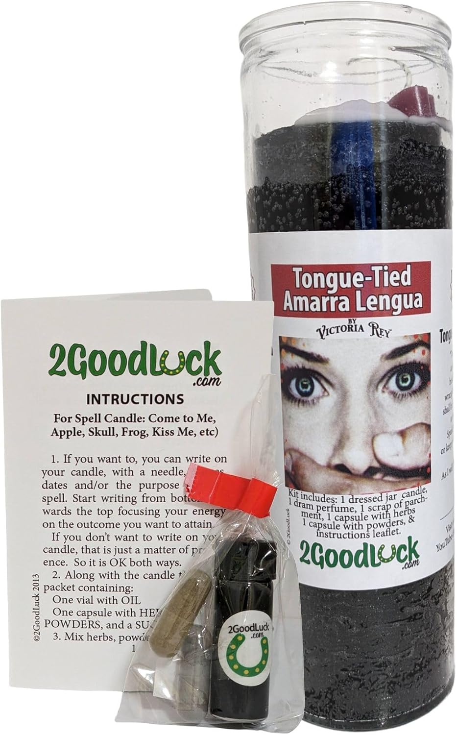 Tongue Tied Dressed Candle Kit - Veladora Preparada Amarra Lengua