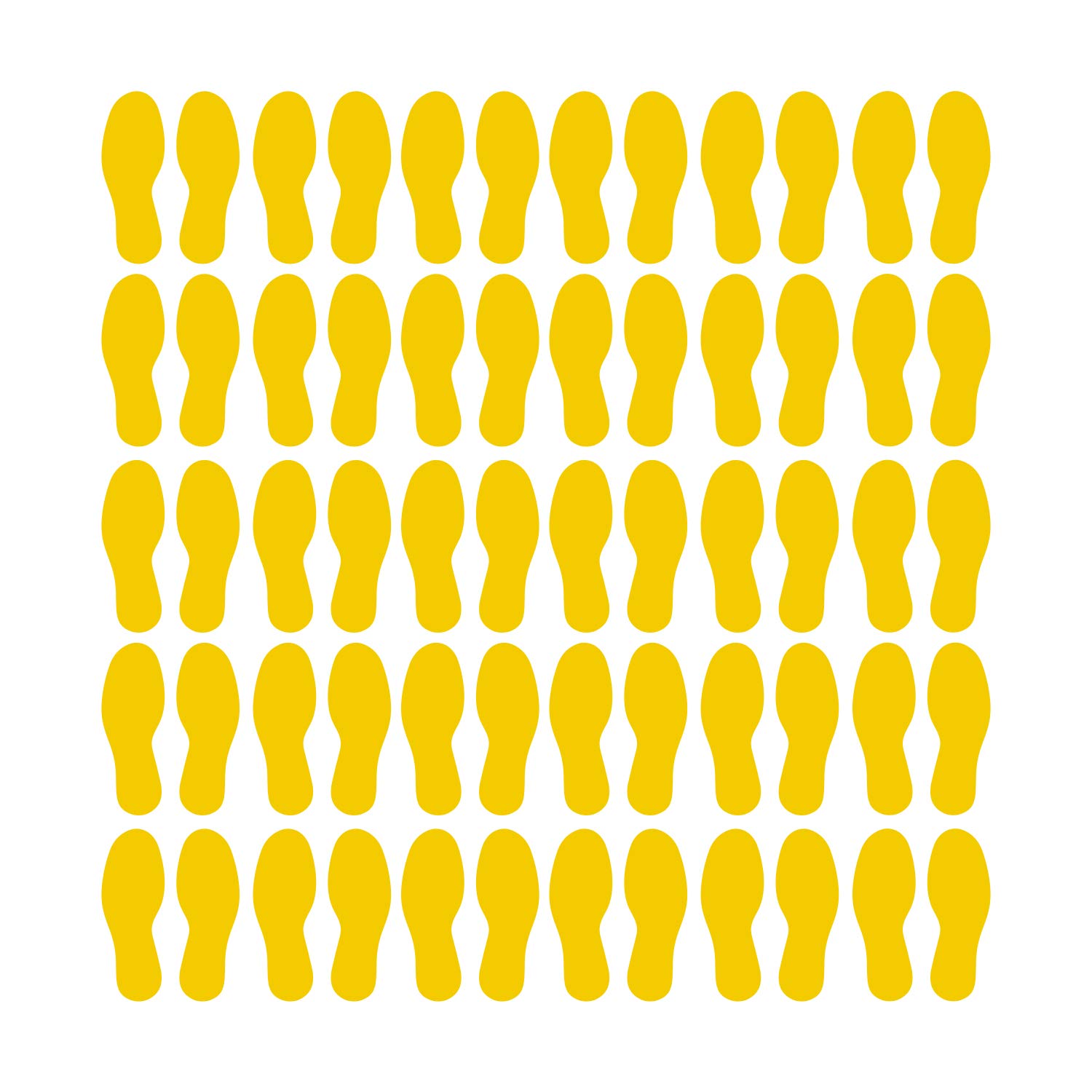 LiteMark Calcomanías de vinilo duraderas con acabado brillante de 9 pulgadas, tamaño mediano, ideales para suelos, techos, paredes y la mayoría de superficies lisas, paquete de 60 huellas (30 pares)