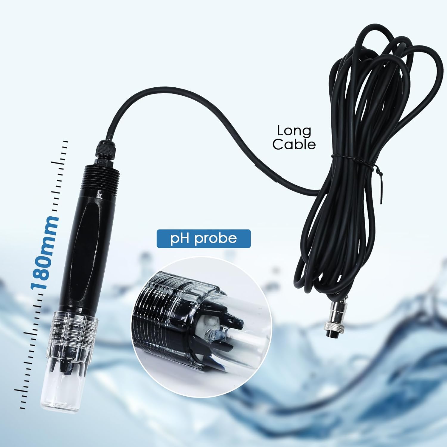 Smart pH Controller with Dosing Pump - Dual Relay Output, LCD Display, Temp Compensation, Auto Data Logging, for Hydroponics, Aquariums, Indoor Grow