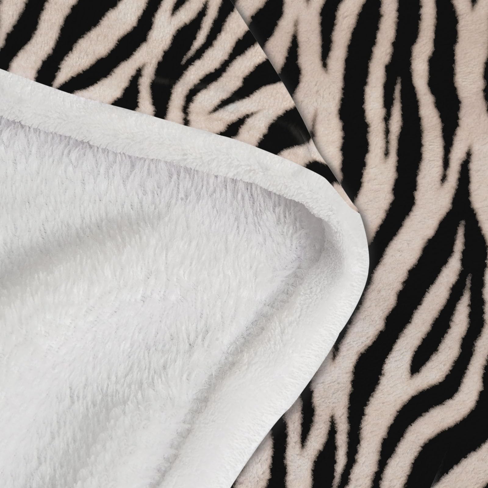 Couverture Polaire 150 x 200 cm Motif Imprimé Animal Zèbre, Plaid Polaire Blanc Noir Flanelle 2 Personnes, Imprimée Couvertures et Plaids Doux et Chaud for Canape Lit