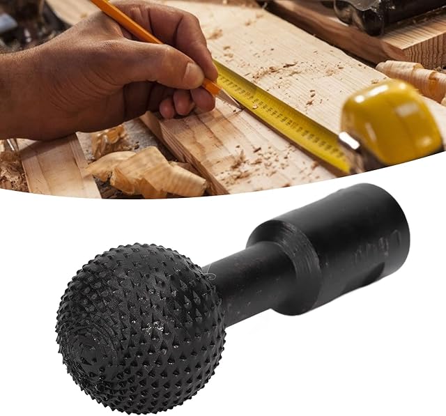 14mm Sphere Rotary Burr, Ball Gouge Angle Grinder Attachments, Wood Carving Polishing Drilling Bit Grinding HeadPower Carving Tools for Woodworking Carving Polishing(Black)