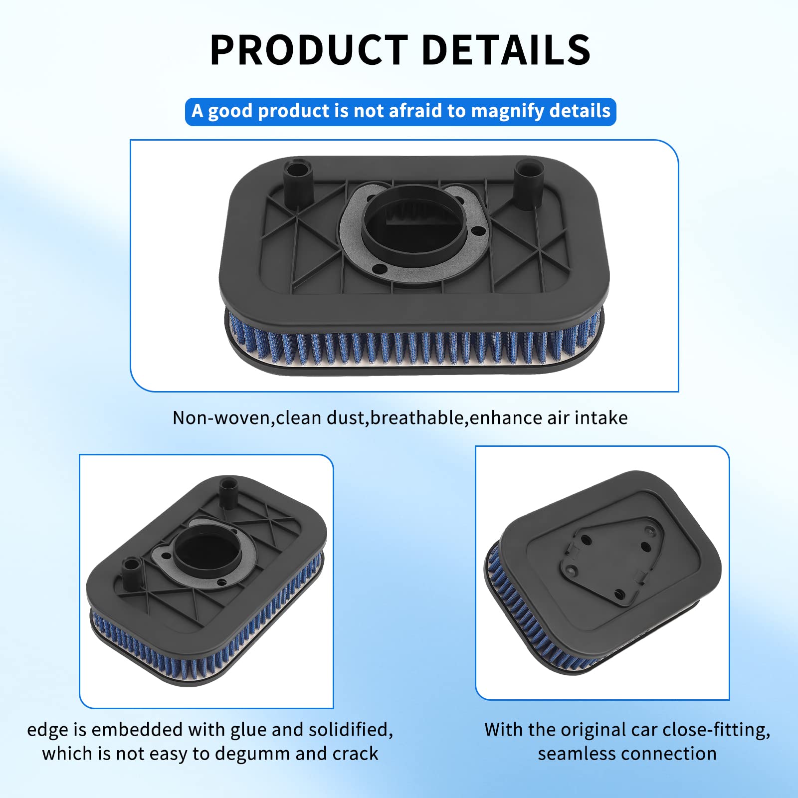 AHL 29331-04/HD-8834 motocicleta filtro de aire compatible con Harley XL1200L Sportster Low 74 CI 2006-2011/XL1200N Sportster Nightster 74 CI 2007-2012/XL1200C Sportster Custom 74 CI 2004-2013