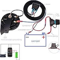 Vista 6 de Kit de bocina FARBIN para ATV con interruptor basculante, luz LED y arnés, compatible con ATV, UTV, RZR, lado a lado, Dune Buggy, Sportsman, Sand
