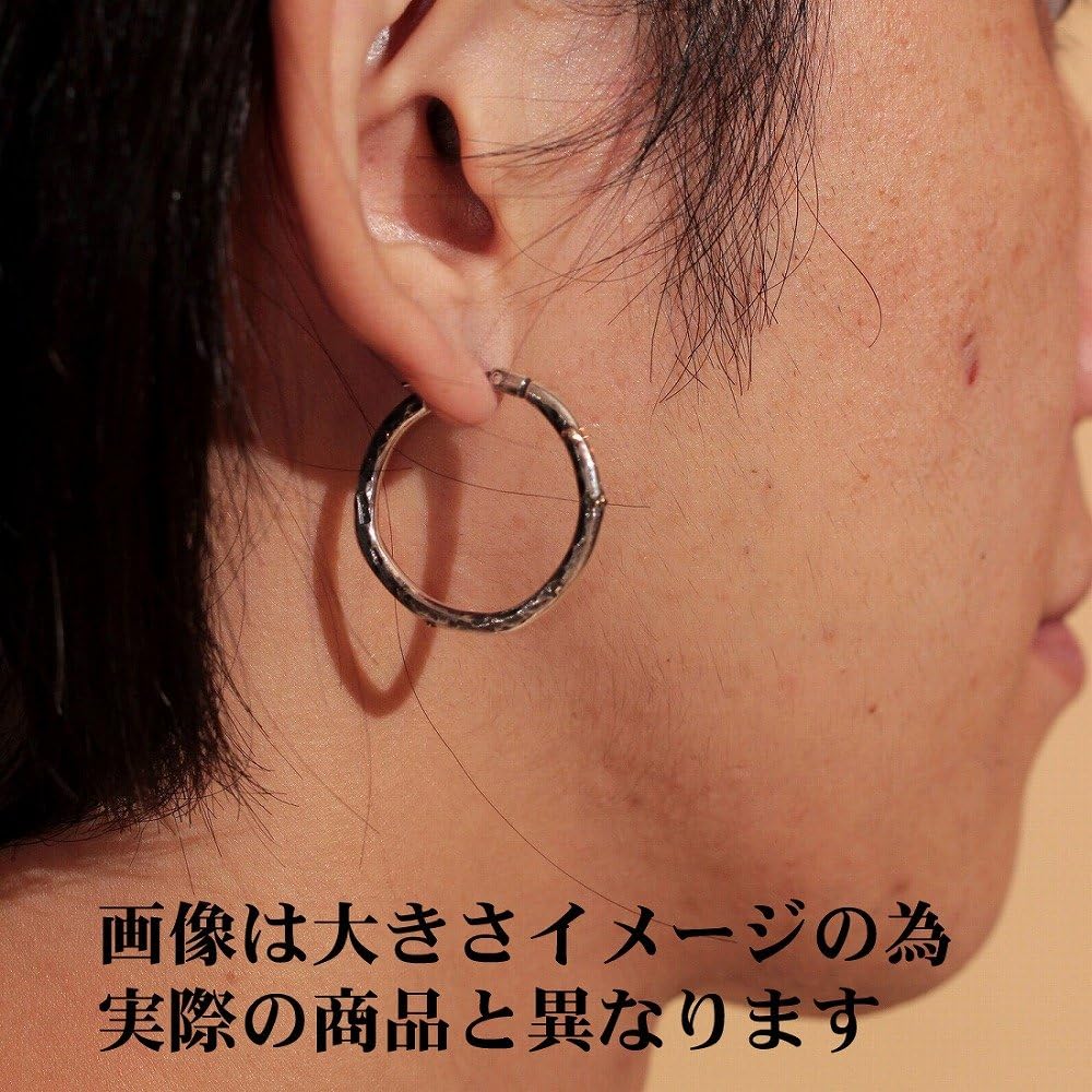 Amazon | VIVIFY ビビファイ ピアス シルバーThreeSides Hammered Hoop