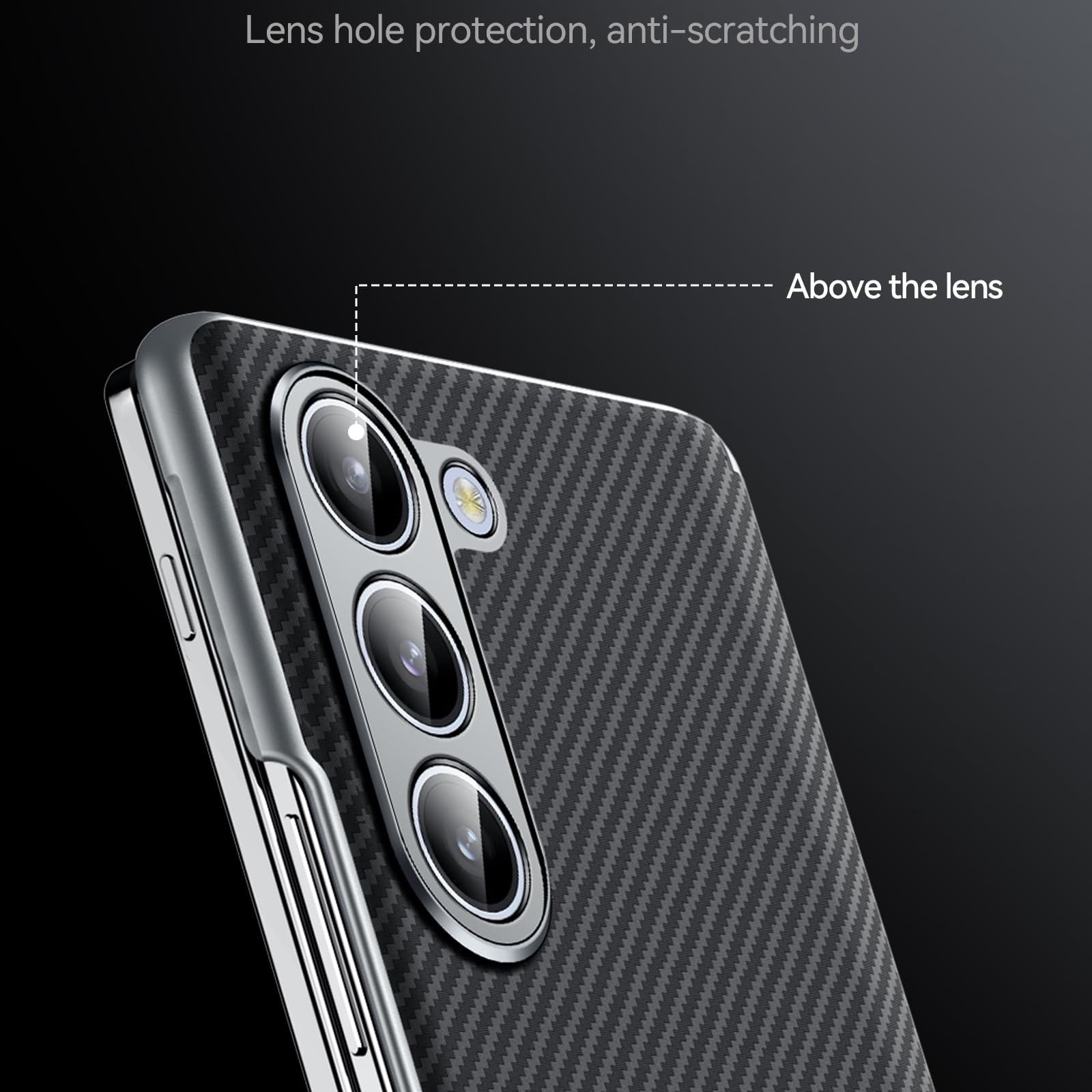 Brązowe, składane 6, skórzane etui do Samsung Galaxy Z Fold 6, magnetyczne etui z otworem na aparat i zawiasem ochronne odporne na zarysowania etui z włókna węglowego