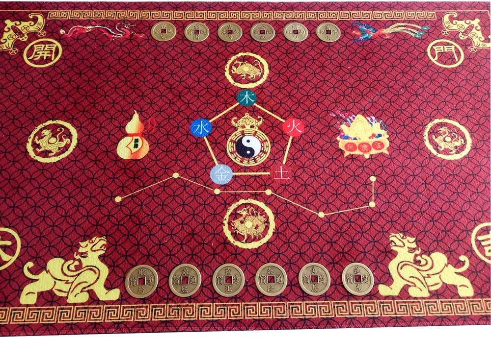 Feng Shui Lucky Bagua Map Non Slip Door Mat Red Feng Shui Carpet Mat Household Items