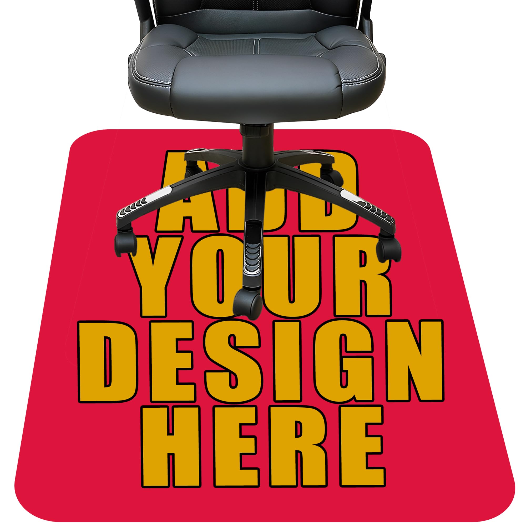 Zaqsxwdcefv Customized Gaming Chair Mat Add Your Logo Text Photo Image 36"x48" Custom Desk Chair Mats For Hard Floor Personalized Floor Chair Rugs For Office Home, Black - View #9