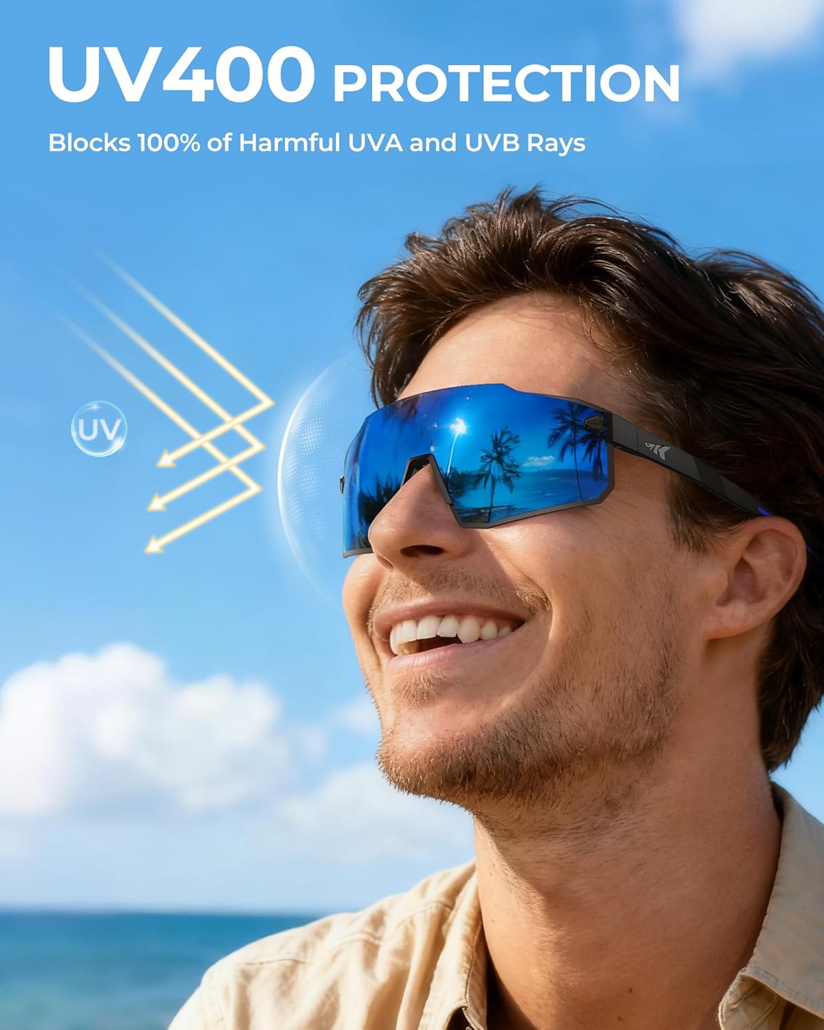 KastKing Etowah Polarized Sports Fishing Sunglasses, PuriVex Water & Salt Repellent, Rimless Wrap Design, Men Women - Image 5