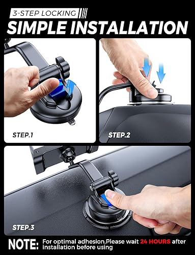 Miniatura 7 de eSamcore Soporte para tablet para tablero de automóvil, soporte de montaje en parabrisas para iPad y soporte de teléfono plegable con abrazadera