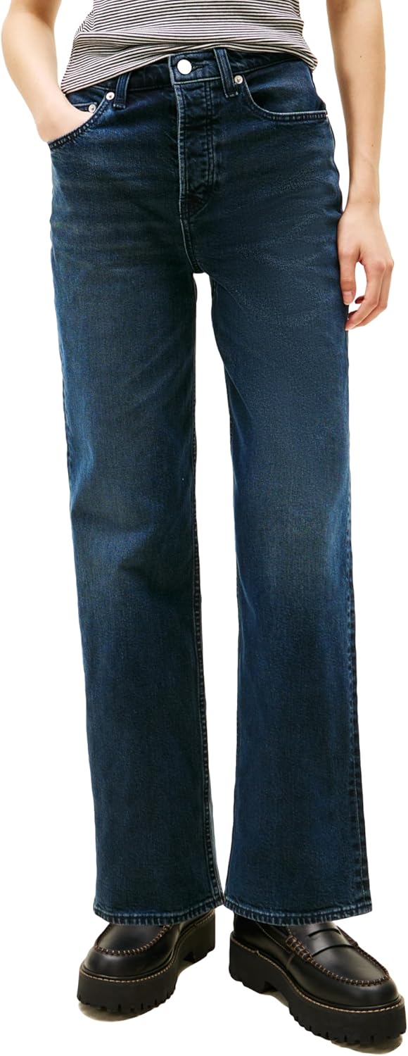 Tommy Jeans Womens Layla High Rise Slim Straight Jeans