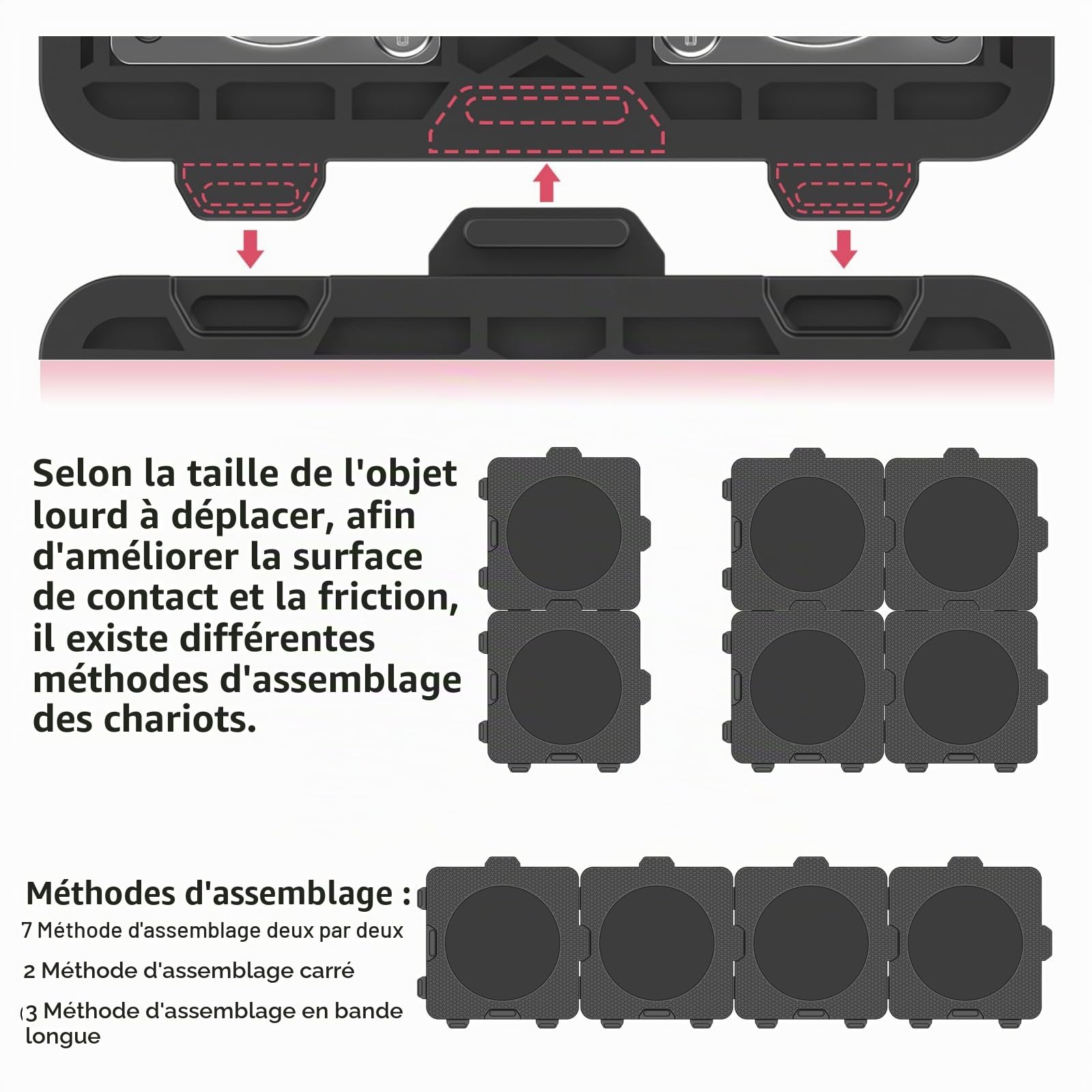ONEON Kit Déplace Meuble avec Roulettes-Pack supp. Connect Dolly 4pcs