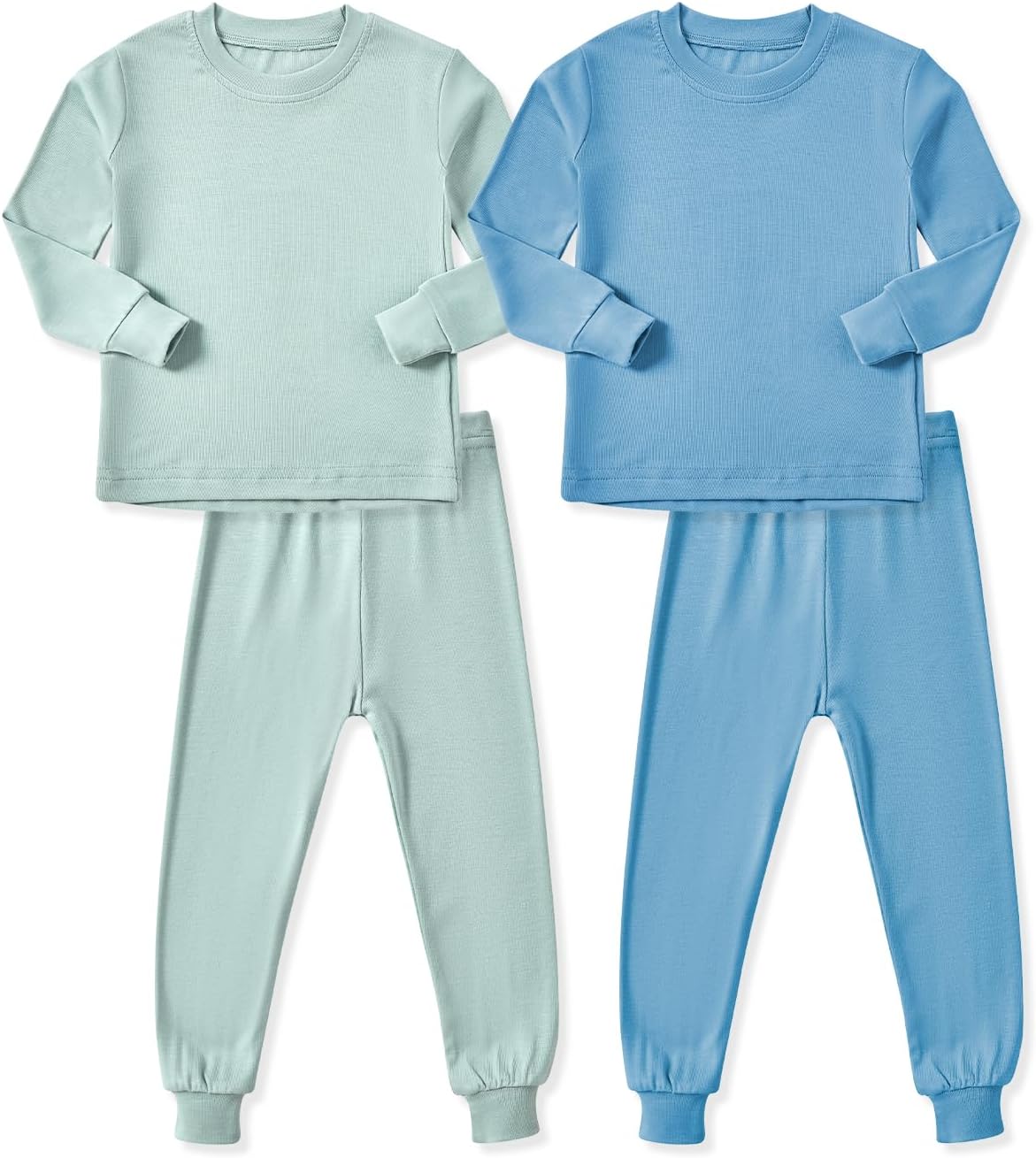 HAPIU Rayon from Bamboo Toddler Pajamas Set, Pjs Baby Kids Girls Boys