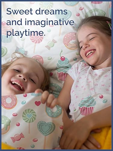 Miniatura 7 de Juego de sábanas para niños y niñas, tamaño Queen, ropa de cama suave y acogedora, sábanas fáciles de cuidar y limpiar, cómodas, de microfibra sin
