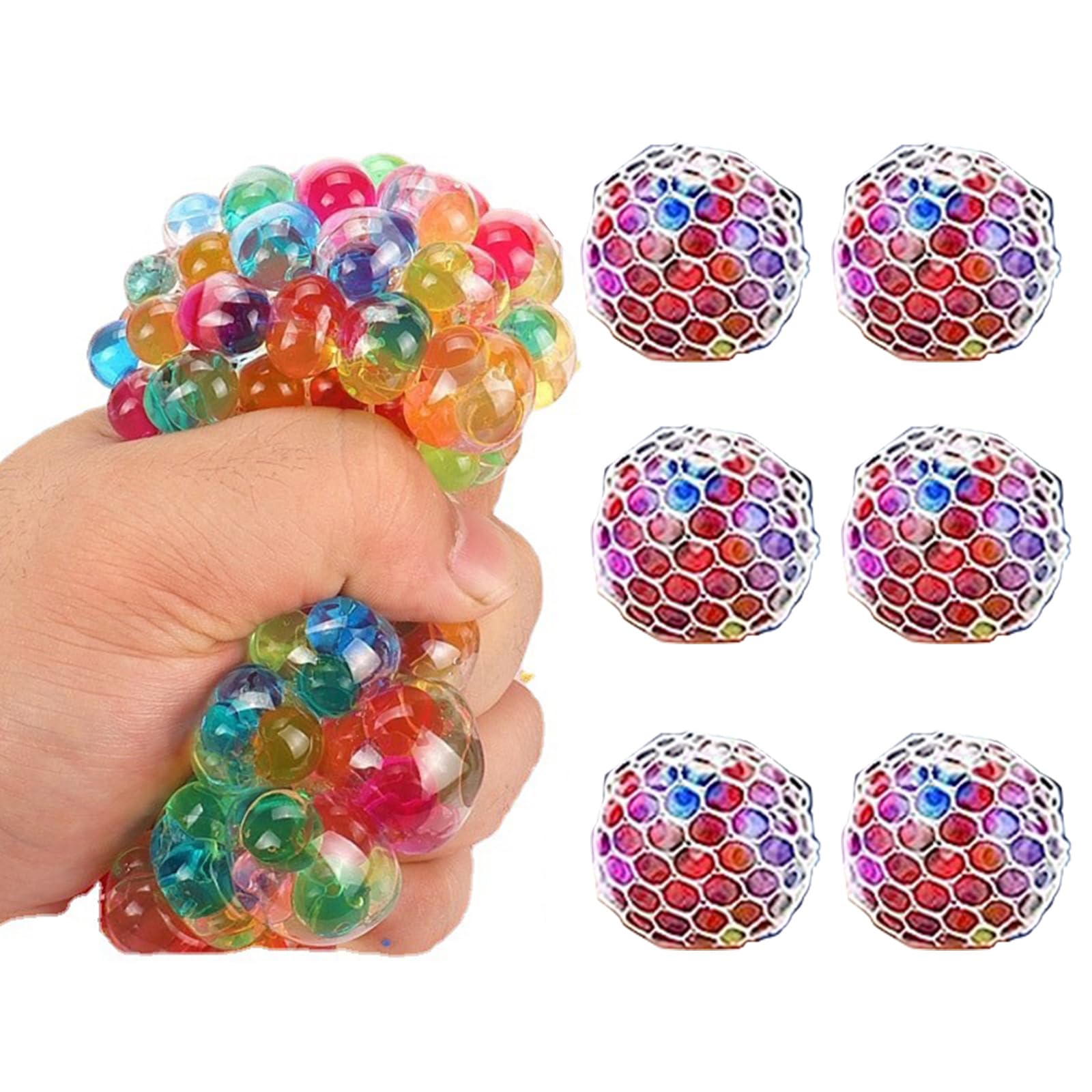 Amazon | スクイーズボール レインボーボール 握る ストレスリリーバー