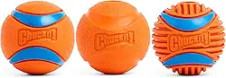 Chuckit! Fetch Ball Medley, médio, bola para cães, pacote com 3, bolas ultra, para pegar e resistentes incluídas