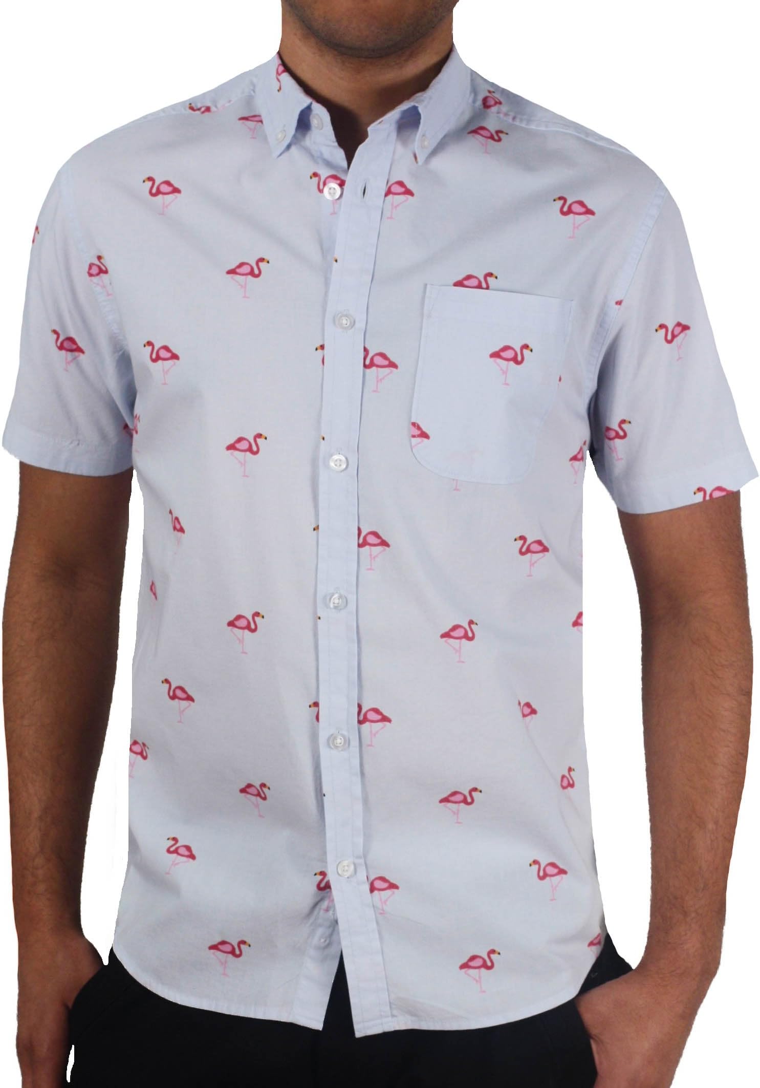 Flamingo Button-Down Shirt from Alpha Beta