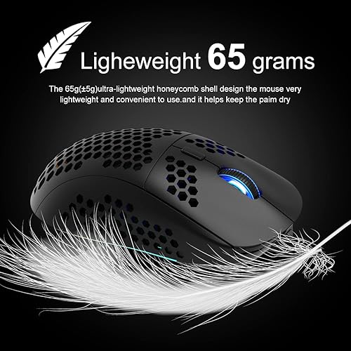 Miniatura 5 de Combo de teclado y mouse para juegos XINMENG 60% con retroiluminación RGB mini, sensación mecánica y mouse óptico mecánico RGB de 6400 DPI con Negro