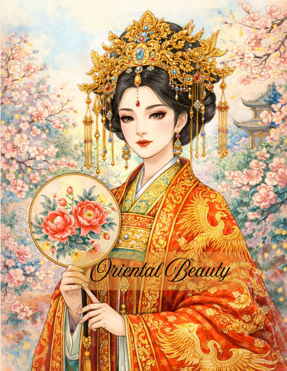 Oriental Beauty Coloring Book: An Intricate Adult Coloring Book featuring Hanfu, Qipao, Traditional Costumes, and Exquisite Ancient Fashion Designs for Stress Relief