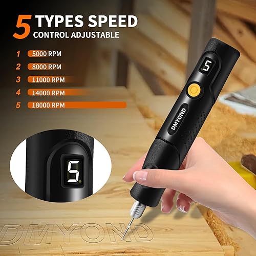 Miniatura 2 de Dmyond - Mini kit de herramientas rotativas inalámbricas con 98 accesorios, herramienta eléctrica multiusos de carga USB de 5 velocidades para