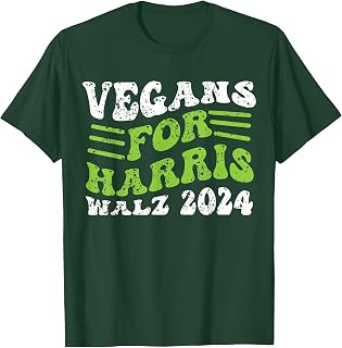 Vegans for Harris Walz 2024 Vegan for President Kamala 2024 T-Shirt