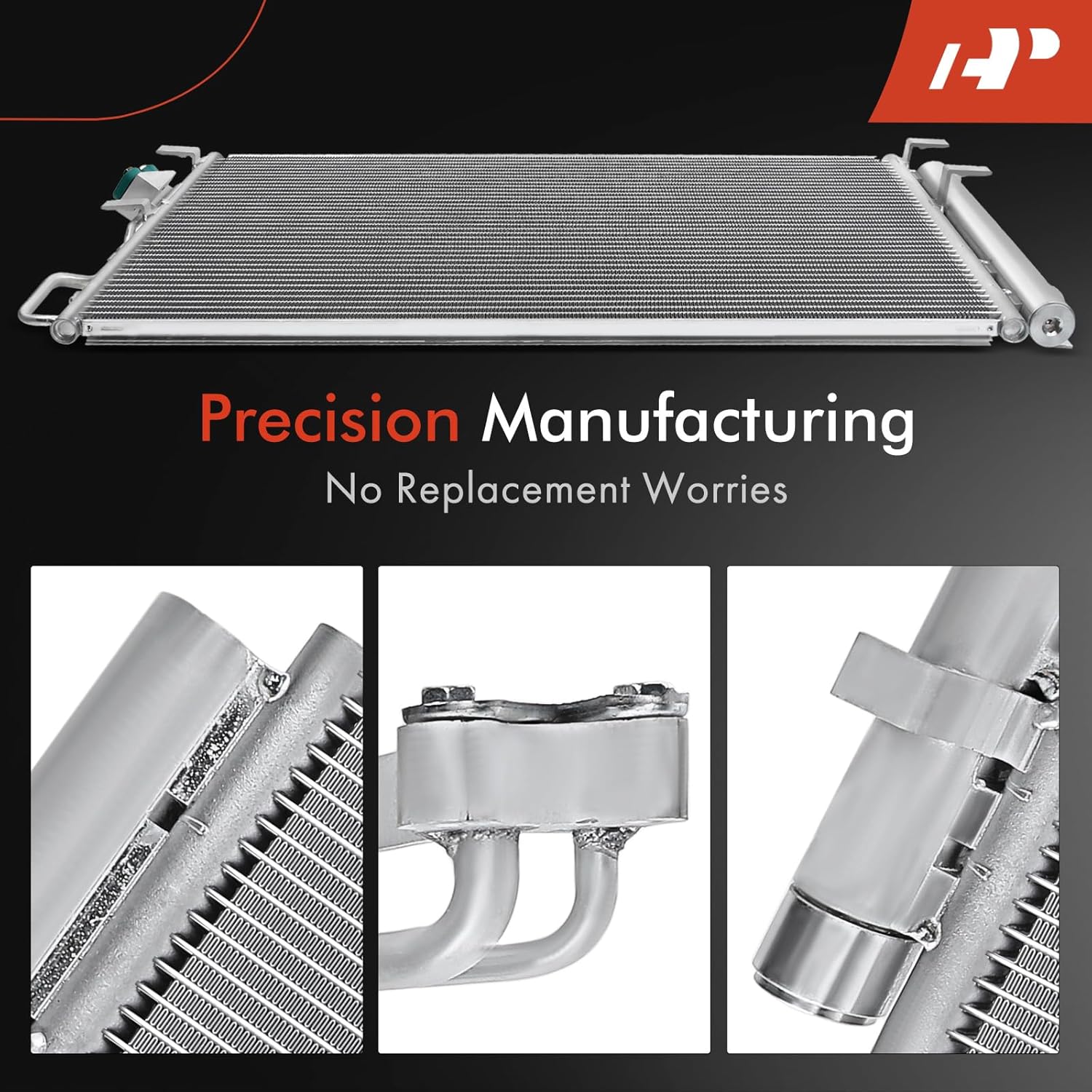 A-Premium Air Conditioning A/C Condenser Compatible with Kia Soul 2014 2015 2016, 1.6L 2.0L, Replace# 4431, 97606B2000