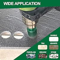 Vista 5 de Kit de brocas de núcleo de diamante, vástago triangular de 6/8/10/20/25/28/1.378 in + vástago hexagonal de 1.378 in, broca biseladora de biselado