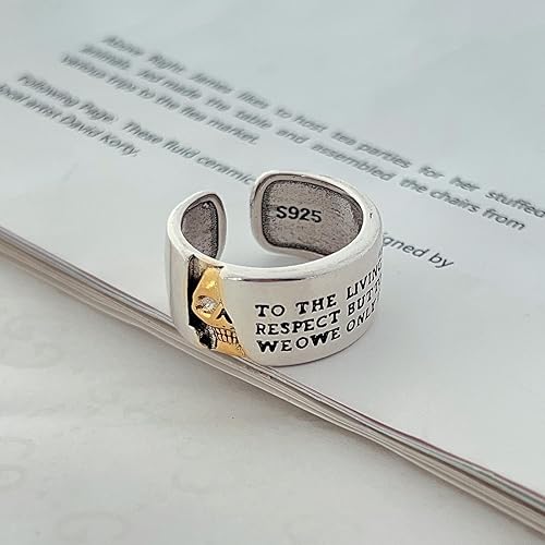 Miniatura 42 de 925 Sterling Silver Ring Minimalist Adjustable Rings Band Handmade Rings for Women Girls