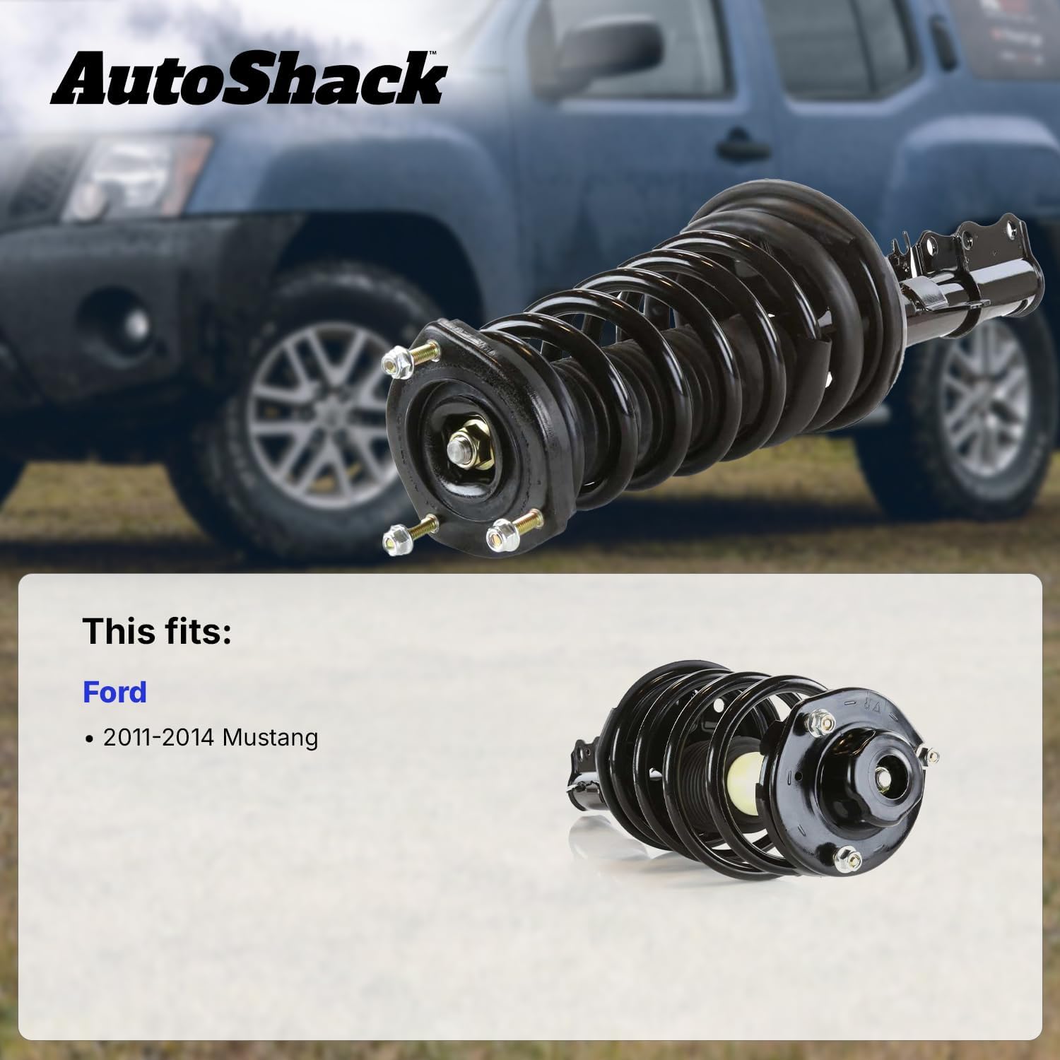 AutoShack Front Complete Strut & Coil Spring Left & Right Replacement for 2011-2014 Ford Mustang 2-PC Set