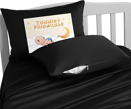 Miniatura 20 de NTBAY - Fundas de almohada de satén de seda con cremallera para niños pequeños - 2 unidades con cremallera oculta de 13x18 - Fundas de almohada