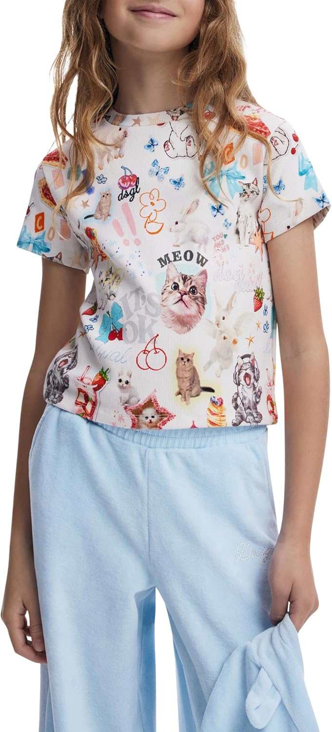 Desigual Girls' Ts_Cats