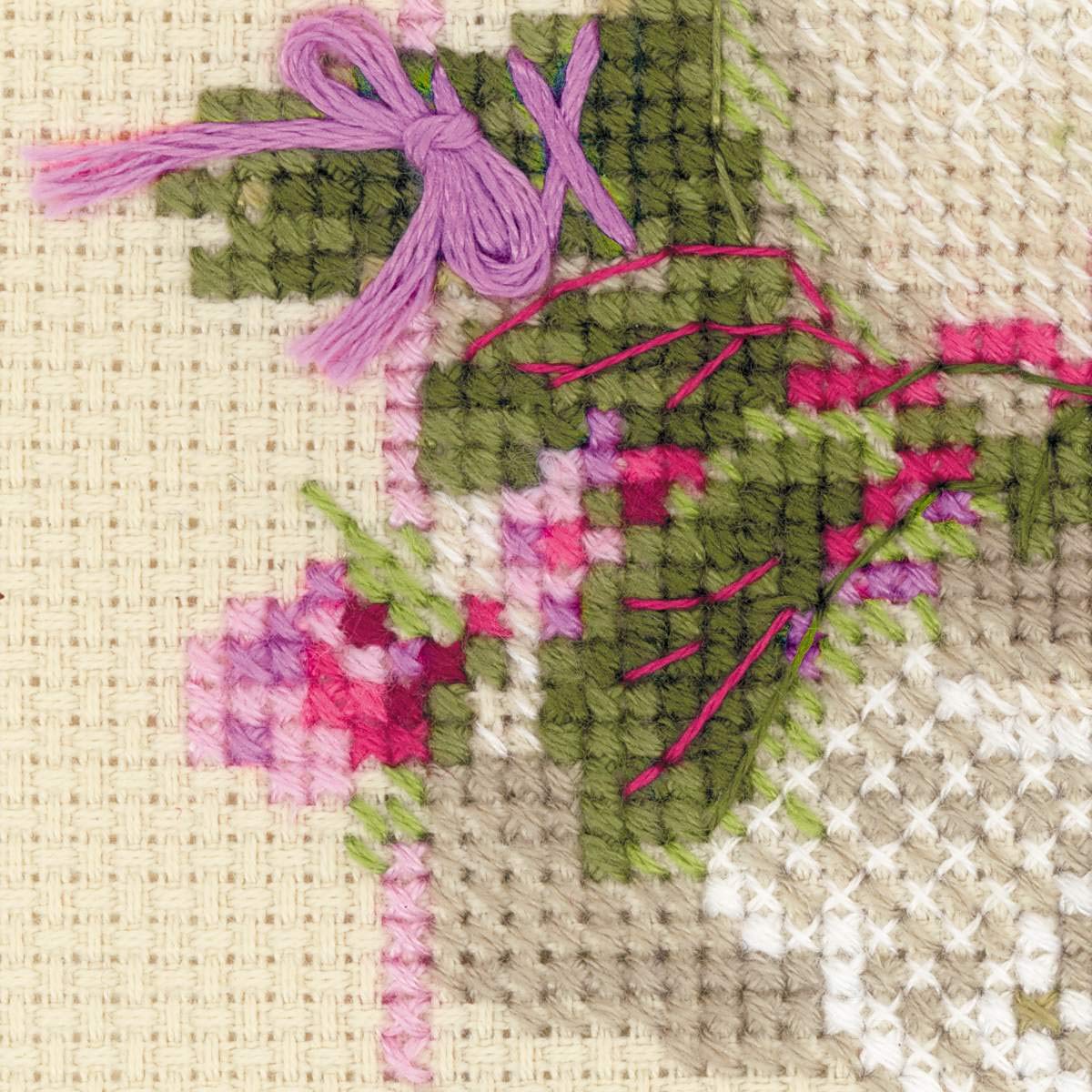 Kit Point De Croix Riolis "Thé Au Citron" - Modèle Compté, Toile Aida 14ct, Fil Et Aiguille Inclus