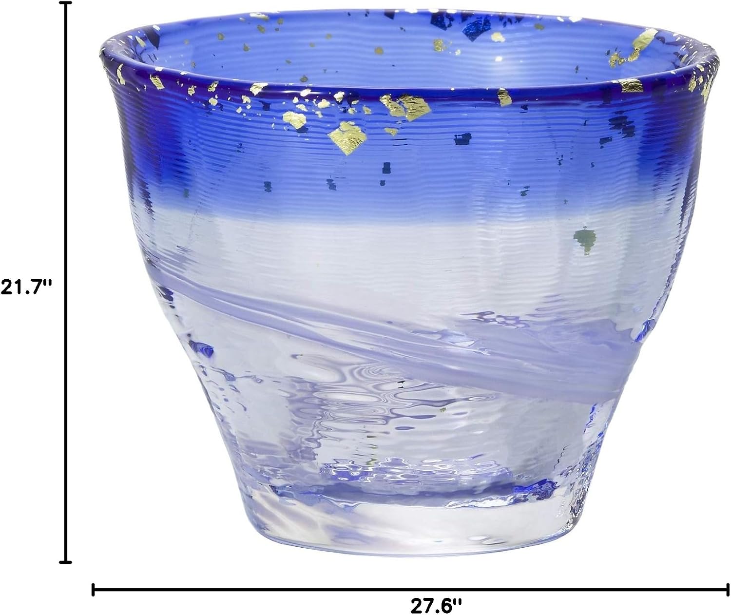 津軽びいどろ Aderia F-71842 Tsugaru Vidro Sake Cup, Natsuyoi, 2.8 fl oz (85 ml), Gold Colored Gui, Made in Japan