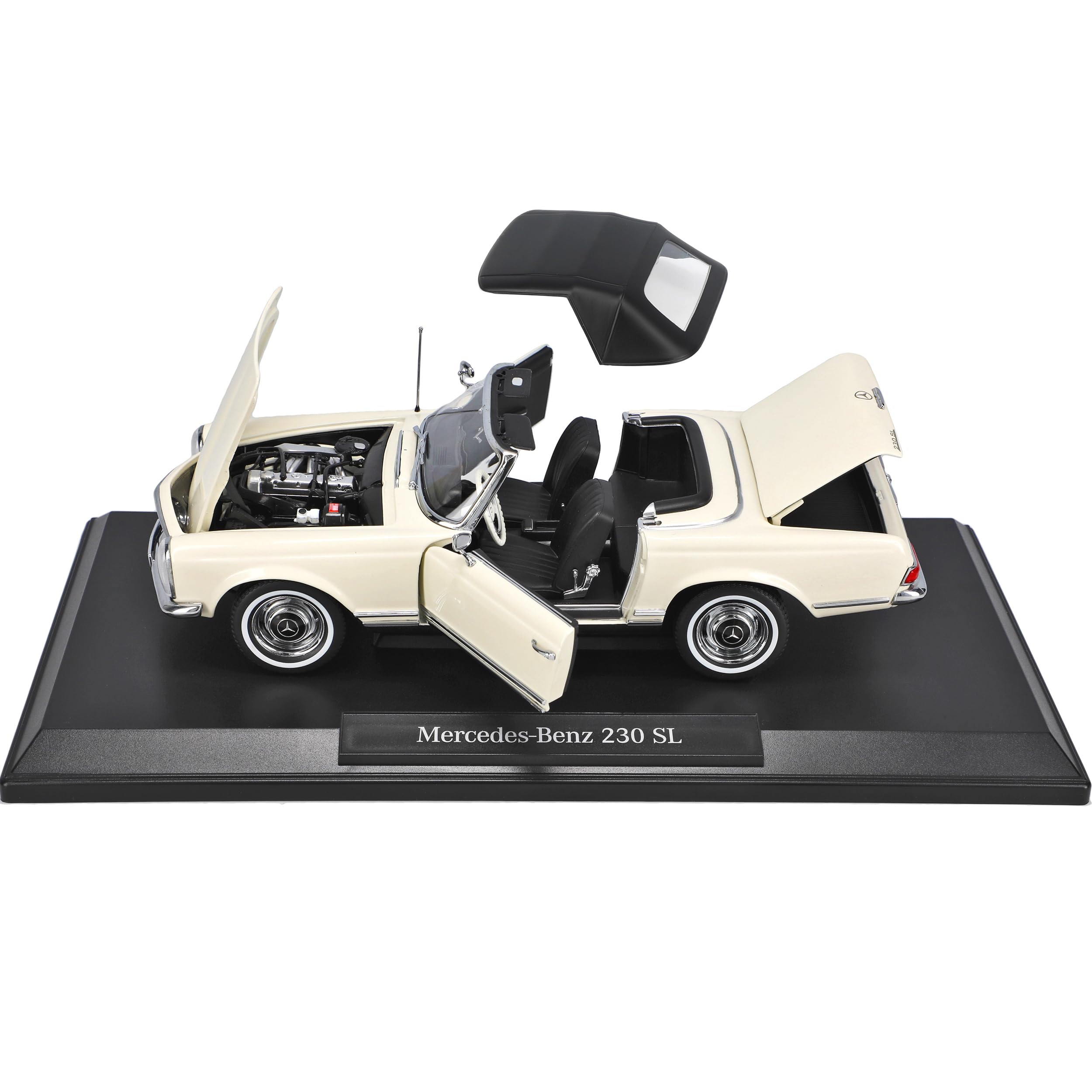 Mercedes-B 230SL Pagode Roadster Weiss DB090 W113 1963-1971 1/18 Norev Modell Auto