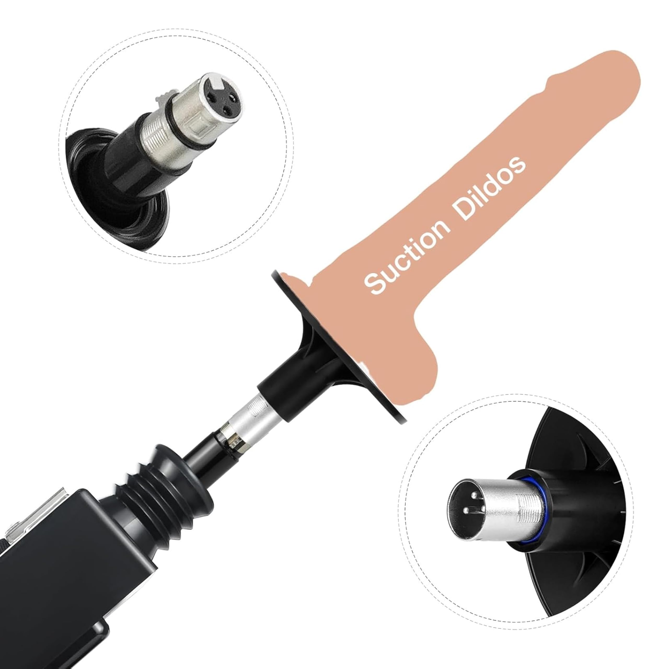 Adaptador de ventosa de para máquina sexual premium con conector, accesorio para máquina de amor con ventosa