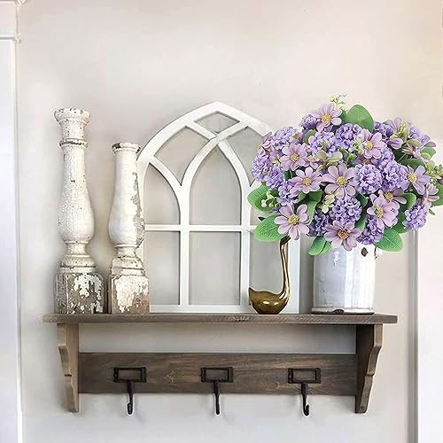 Miniatura 6 de Holding Flowers, Wedding Bouquet,Wedding Bouquet,Holding Flowers, 4 bundles Silk Hydrangea Flower Bouquets Fake Daisy Spring Flowers for Home Floral