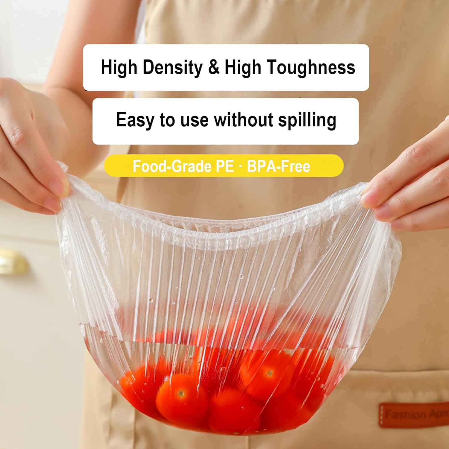 Plastic Wrap with Slide Cutter for Food, 100meters Cling Film with Magnetic Back, Includes 100 Reusable Plastic Bowl Covers, Microwave and Refrigerator Safe, BPA Free (2 Packs)