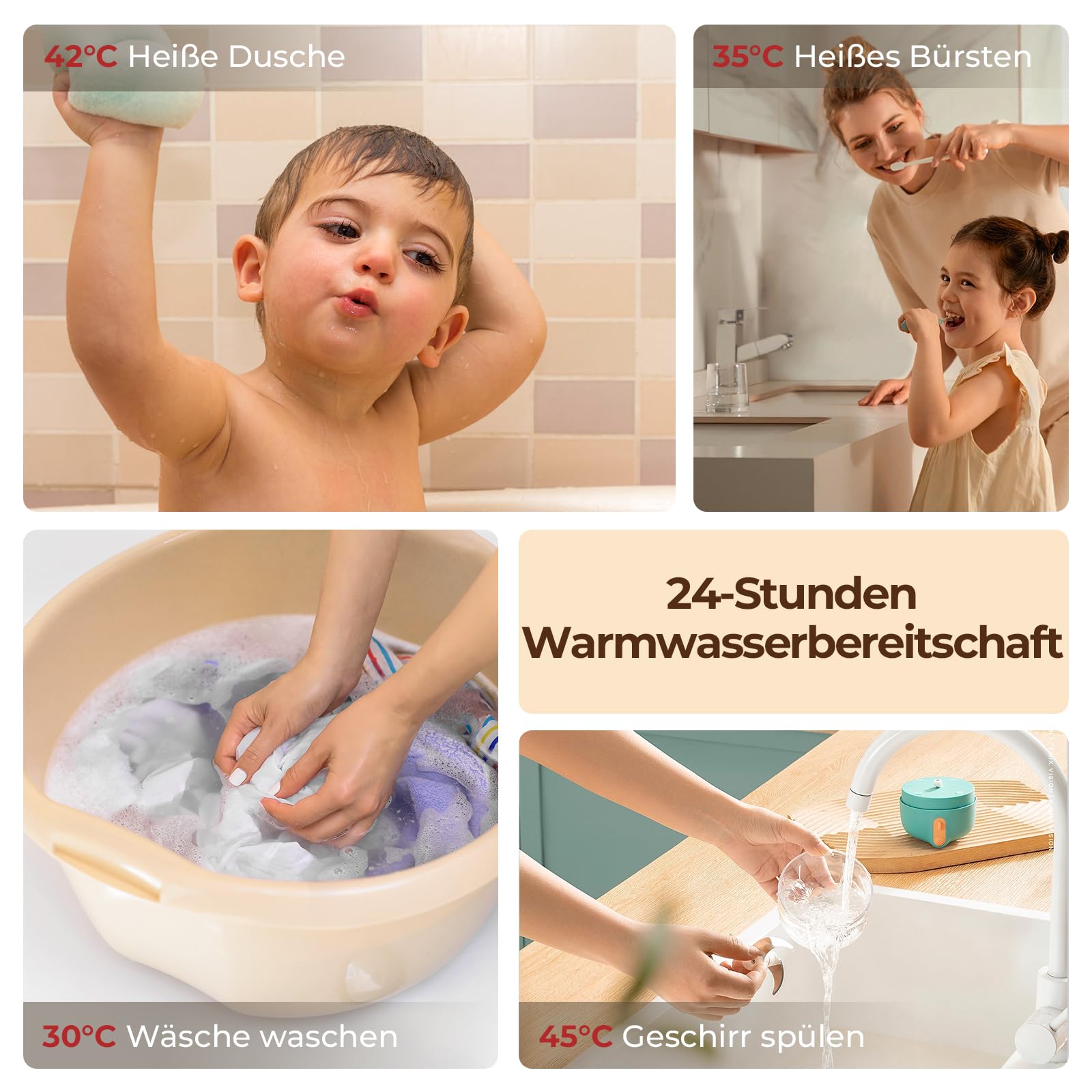 CAMPLUX Climitech 4 Gasdurchlauferhitzer 12 Liter, Indoor Gasdusche für Küche/Bad, Butan/Propan, 28-50 mbar, GX318LP